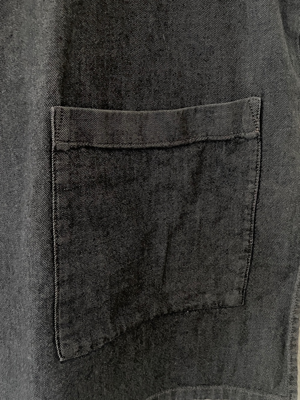 Eileen Fisher Charcoal Gray Organic Cotton Long Tunic Top Pockets XS TP - Picture 5 of 9